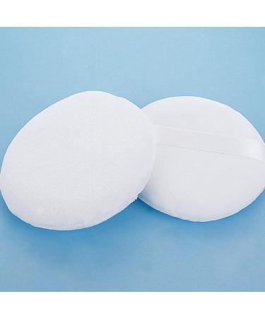 Sibba 4 Inch Round Powder Puff - 4Pcs Ultra Soft & Washable Velour Makeup Tool for Face & Body | Reusable Loose Powder Applicator - Buy Online on GoSupps.com