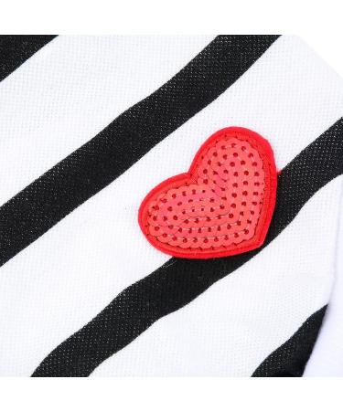 Paidful Striped Dog Shirt for Small & Medium Dogs | Breathable Summer Vest with Heart Design | Perfect for Puppies Chihuahuas & Yorkies - Buy Online on GoSupps.com