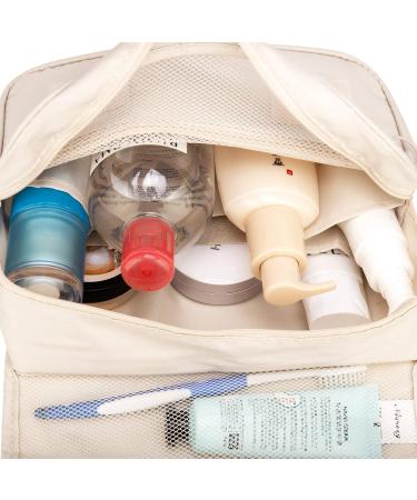 Waterproof Travel Hanging Toiletry Bag & Cosmetic Organizer - Beige | For Women - Buy Online on GoSupps.com