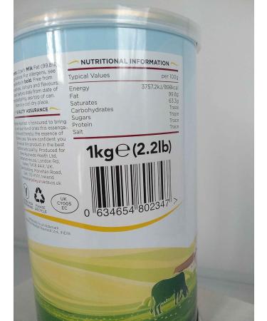 Buy Patanjali Cow Ghee 1kg - Pure & Natural | International Shipping Available - Buy Online on GoSupps.com
