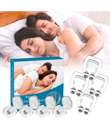 Gen rico Anti Snoring Devices Silicone Magnetic Nose Clip 4-Pack Snore Stopper Confortable Nasal to Relieve Snore Solution Stop Snoring Device for