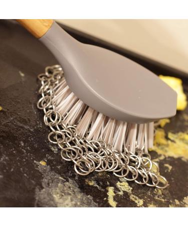Dapper&Doll Cast Iron Cleaner - Stainless Steel Chainmail Scrubber for Fast Stuck On Food Removal - Ideal for Cast Iron Skillets | 4 Square - Buy Online on GoSupps.com