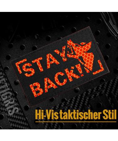Oneigris Hi-Vis Reflective Dog Patches - Orange/Black Laser-Cut Design for Enhanced Visibility | International Shipping Available - Buy Online on GoSupps.com