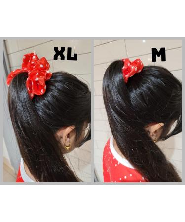 6 Satin Scrunchies Extra large Oversize Hair Scrunchies Frizz Prevention Silk Scrunchies for Girls & Stylish Hair Ties for Women Premium Hair Scrunchie for Styling (Flower X-Large) - Buy Online on GoSupps.com