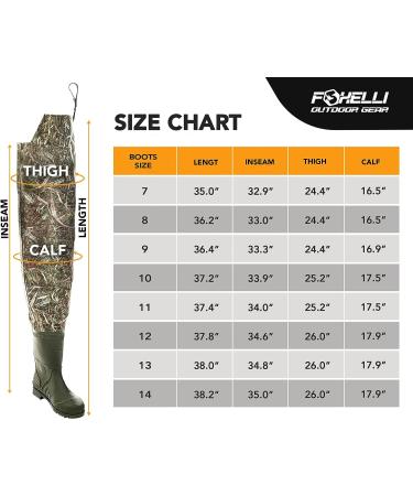 Foxelli Hip Waders  Waterproof Camo Hip Waders for Men & Women with Boots Lightweight Wading Hip Boots for Fishing & Hunting 11 - Buy Online on GoSupps.com