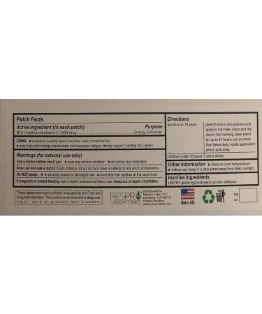 Respro Labs High Potency B12 Energy Patch - 30 Patches | Boost Energy Levels Naturally - Buy Online on GoSupps.com