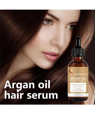 Organic Hair Oil Hair Growth Oil 60ml Nourishing Natural Argan Oil Non Greasy Hair GrowthSe Rum With Natural Ingredient Strengthening Hair Oil For Damaged Hair Daily Use Scalp Moisturizing - Buy Online on GoSupps.com