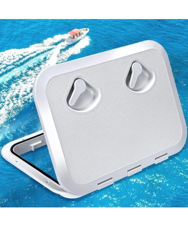 SmartMarine White Marine Deck Access Hatch 17.3x12.4 - Rectangle Boat Deck Hatch & Lid - Buy Online on GoSupps.com