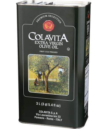 Colavita Extra Virgin Olive Oil 3L Tin - Premium Quality Olive Oil (101.4 Fl Oz) - Buy Online on GoSupps.com