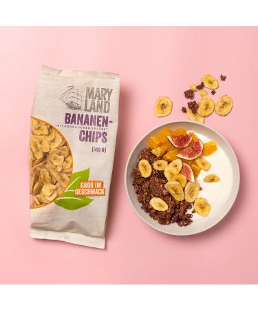  Maryland Maryland 500g Pack of Dried and Toasted Banana Chips - Fruity and Crunchy Snack Perfect for Vegan Snacks (1 x 500g) - Buy Online on GoSupps.com