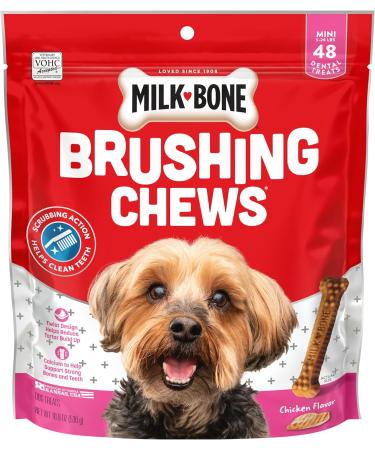 Milk-Bone Original Brushing Chews 48 Mini Daily Dental Dog Treats