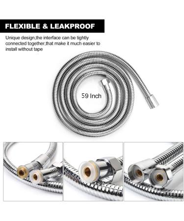 New Nozzle Clean Shower Head 2 Shower Heads 3 Aluminum Cleaner Flushing Cleansing System (Silver) - Buy Online on GoSupps.com