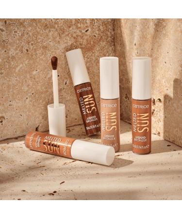  Catrice Catrice Melted Sun Set of 3 bottles of liquid bronzing powder no. 015 Brown long-lasting highly pigmented natural matte vegan oil-free fragrance-free and alcohol-free 10 ml - Buy Online on GoSupps.com