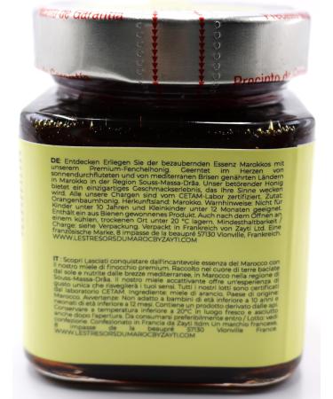 Miel de Fenouil du Maroc 300g un miel Rare et unique - 100% Naturel R colt dans la R gion de Souss Massa Draa - Buy Online on GoSupps.com