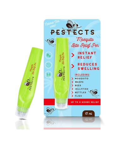 Pestects Mosquito Bite Relief Pen 15ml Deet-Free Natural Bite and Sting Relief for Adults & Kids Fast-Acting Insect Bite Relief