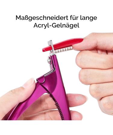 Melodysusie Acrylic Nail Clipper Set - 15 Magnet Tip Cutters for Gel Nails | Professional Manicure & Pedicure Tools | Sharp Nail Care - Wine Red - Buy Online on GoSupps.com