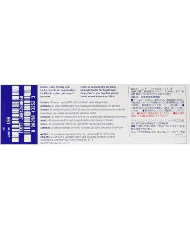 Buy Acuvue 1-Day Moist for Astigmatism - Soft Contact Lenses 30 Pack | BC 8.5 mm DIA 14.5 mm -1.75 CYL -0.5 Diopters - International Shipping Available - Buy Online on GoSupps.com