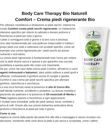 Vitamol Bio Naturell Comfort Organic Regenerating Foot Cream Treatment Pedicure Dry Skin Balsamic Action Anti-Sweat 75ml - Buy Online on GoSupps.com