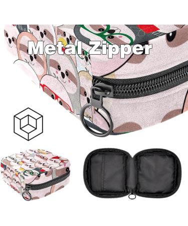 Cute Sloth Face Women's Napkin Storage Bag | Portable Menstrual Cup & Bandages | Fun & Functional for First Period - Buy Online on GoSupps.com