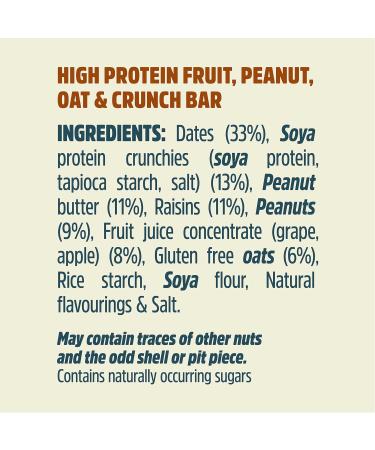 TREK Peanut Power High Protein Energy Bar - Plant Based - Gluten Free - Natural Ingredients - 55g x 36 bars Peanut Power single - Buy Online on GoSupps.com