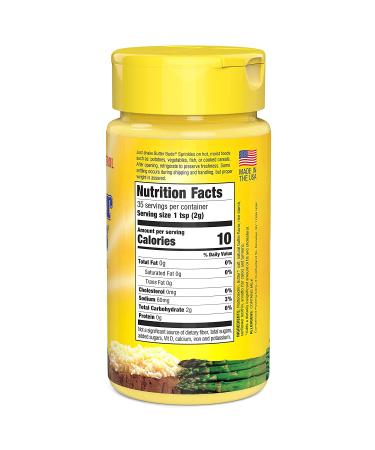 Natural Butter Buds Sprinkles - Gluten-Free Butter Flavor Granules - Lightly Salted Fat-Free Substitute 2.5oz (Pack of 2) - Buy Online on GoSupps.com