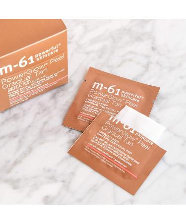 M-61 PowerGlow Peel Gradual Tan - 10 Treatments | Exfoliating Glow Peel with Glycolic, Vitamin K, and Chamomile | 1-Minute 1-Step Formula | 10 Count - Buy Online on GoSupps.com