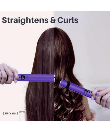 818 Pro Salon Hair Dryer & Straightener Set | 110 000 RPM Ionic Ultralight Blow Dryer with Diffuser | 2-in-1 Titanium Curler & Straightener | 9ft Detachable Power Cord - Violet - Buy Online on GoSupps.com