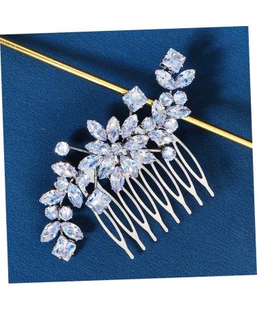 Crystal Side Hair Comb flower girl hair accessories flower girl headpiece hair accessories for prom bridal headpieces for wedding bridal comb light luxury bridesmaid Zircon hairpin - Buy Online on GoSupps.com