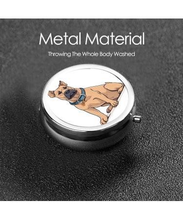 French Bulldogs Mini Round Pill Box - 3 Compartment Organizer for Travel Home & Office - Buy Online on GoSupps.com