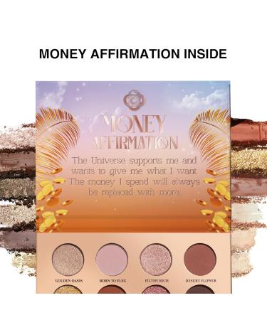 Buy Makeup Eyeshadow Palette Money Mantra - 12 Blendable Shades High Pigment Matte & Glitter Finishes - International Shipping Available - Buy Online on GoSupps.com