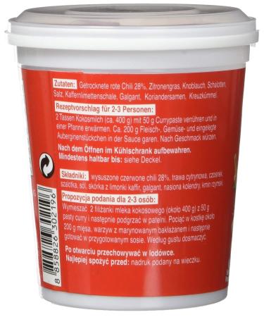 Authentic Thai Red Curry Paste - Vegan Halal & Gluten-Free (4 x 200g) | Medium Spice - Natural Ingredients | International Shipping Available - Buy Online on GoSupps.com