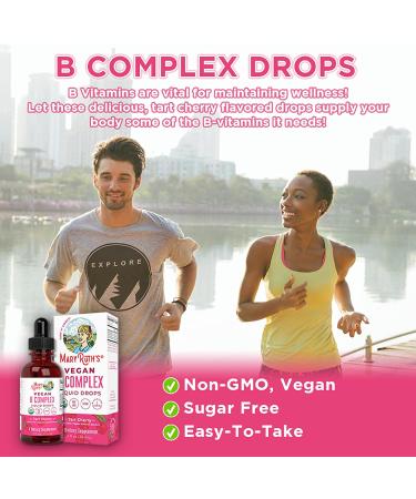 MaryRuth Organics Vegan B Complex Liquid Drops - Tart Cherry Flavor (1 fl oz) - Buy Online on GoSupps.com
