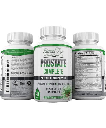 Eternal Zen Prostate Complete Herbal Health Support Supplements for Men Saw Palmetto Stinging Nettle Pygeum Beta-sitosterol Reishi Shiitake 90 Count Capsule - Buy Online on GoSupps.com