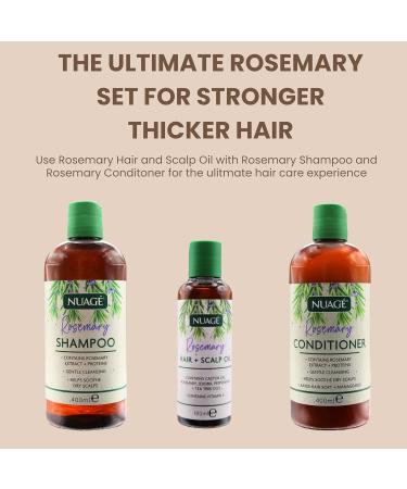 Rosemary Oil For Hair Growth 100ml with Castor oil Jojoba Peppermint & Tea Tree oils - Natural Scalp Treatment for Thicker Stronger Hair - Buy Online on GoSupps.com