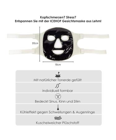 ICEHOF Cooling Mask with Clay | Soothing Black Face Mask for Relaxation Pain Relief & Wellness - Buy Online on GoSupps.com