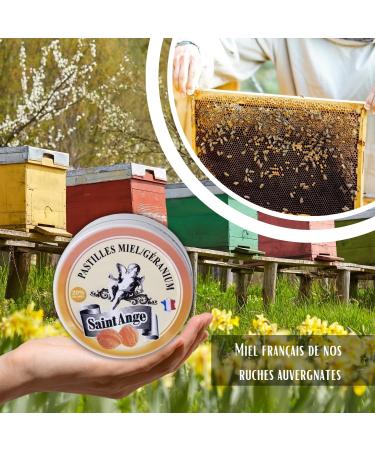 Pack of 5 Boxes | Sant'Angelo Lozenges | Geranium Honey Flavour | Traditional Sweets 100% French - Buy Online on GoSupps.com