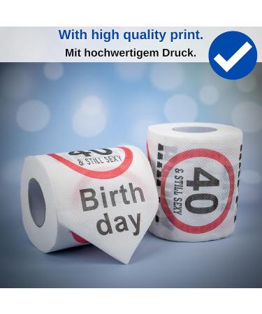 Happy 40 & Still Sexy Birthday Toilet Paper - Funny Gift & Decoration | 2-Pack for 40th Birthday Celebrations - Buy Online on GoSupps.com