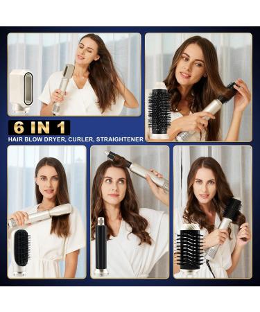 Buy 6 in 1 Hair Dryer Brush - 1000W Hot Air Styler & Curling Brush for Women | International Shipping - Buy Online on GoSupps.com