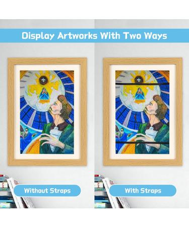 Buy Cezlstesy A4 Childrens Picture Frames - 2-Piece Hinged Wooden Art Display for 150 Drawings - Buy Online on GoSupps.com