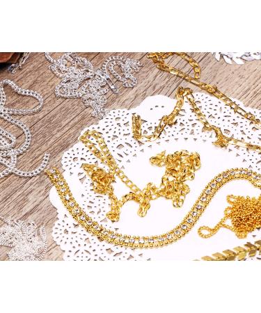 10 Strips Metallic 3D Nail Chains Art Ball Beads Rhinestones Charms | DIY Craft Decoration Beauty Supplies - Buy Online on GoSupps.com