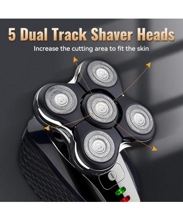 Skull Shavers for Men - 5 in 1 Rechargeable Head Shaver Hair Clippers & More | Best Gift for Bald Men - Portable & Efficient (Black - Buy Online on GoSupps.com
