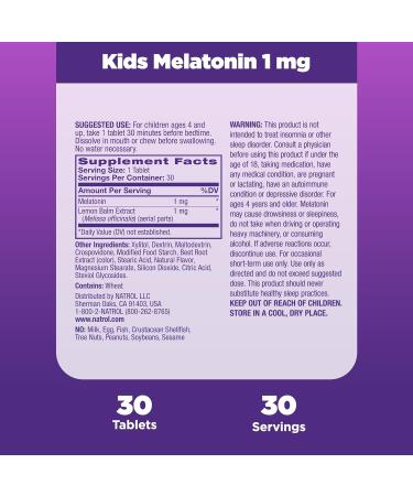 Natrol Kids Melatonin Fast Dissolve - Strawberry Flavor, Ages 4+, 30 Tablets - Buy Online on GoSupps.com
