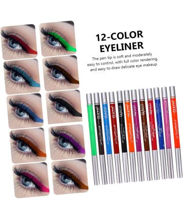 Mipcase 12 Pcs 1 Set Shadow Set Waterproof Eyeliner Pencil Waterproof Eyeliners Makeup Tools Major 1 count (Pack of 1) Colorful - Buy Online on GoSupps.com