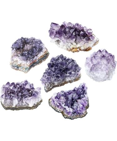 Amethyst Crystal Geode Cluster - Raw Quartz Healing Crystals for Meditation and Reiki Healing- 80-150g - Buy Online on GoSupps.com