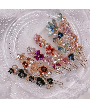 6PCS Vintage Flower Metal Hair Barrettes - Colorful Tige Boule Accessories for Women & Girls - Buy Online on GoSupps.com