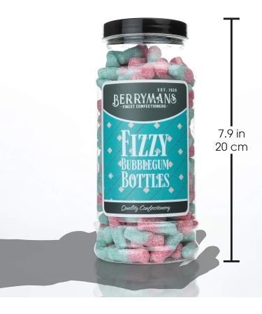 Fizzy Bubblegum Bottles Gift Jar - Berrymans Sweet Shop - Classic Retro Sweets - Buy Online on GoSupps.com