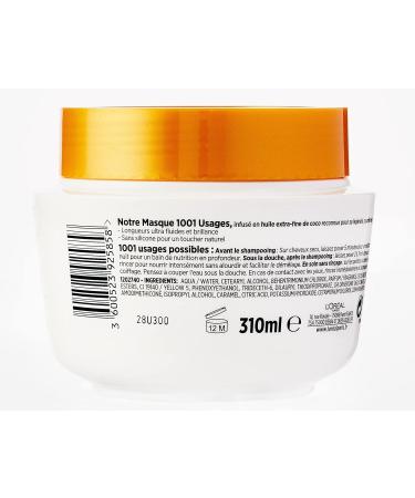 L'Or al Paris Elseve Huile Extraordinaire Coco Extra-Fine Coconut Oil Mask High Lightness Nutrition for Normal to Dry Hair 1 Unit - 310 ml - Buy Online on GoSupps.com