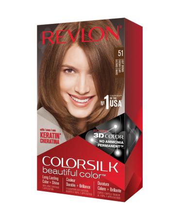 Tinte Revlon ColorSilk 51 Casta o Claro Sin Amoniaco