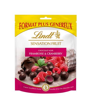 Lindt Fruit Sensation Dark Chocolate Raspberry & Cranberry - 160g