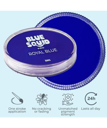 Blue Squid PRO Face Paint - Classic Royal Blue 30gm - Professional Water Activated Face & Body Paint for Halloween & SFX - Buy Online on GoSupps.com